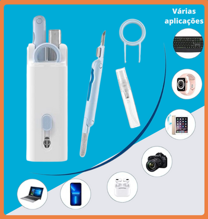 Kit de higienização 7 em 1 para Eletrônicos - Acabe com a agonia da sujeira