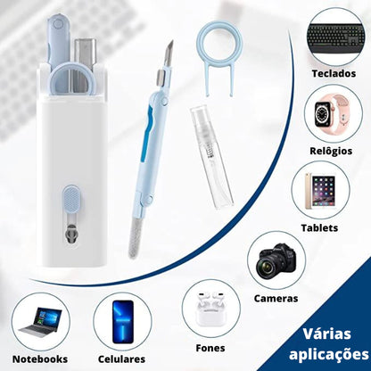 Kit de higienização 7 em 1 para Eletrônicos - Acabe com a agonia da sujeira