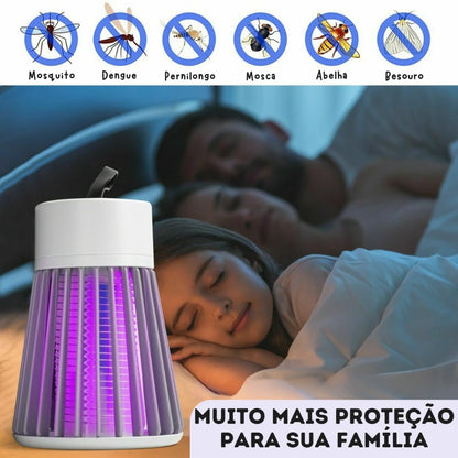 Lâmpada Led Anti-Mosquitos - Luz UV Recarregável USB