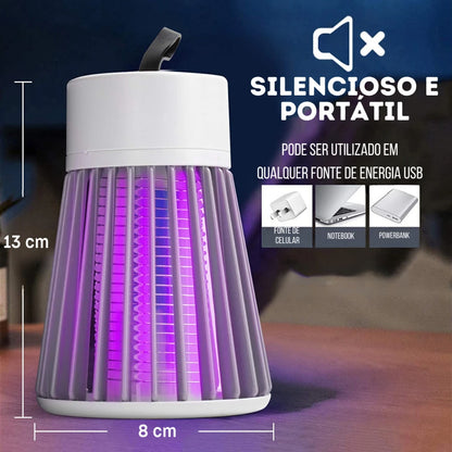 Lâmpada Led Anti-Mosquitos - Luz UV Recarregável USB