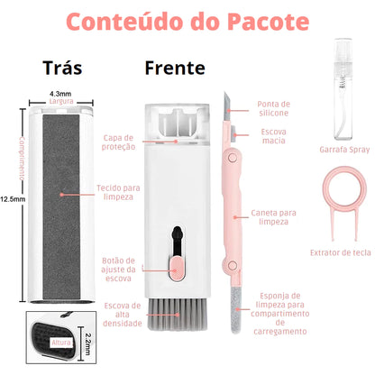Kit de higienização 7 em 1 para Eletrônicos - Acabe com a agonia da sujeira
