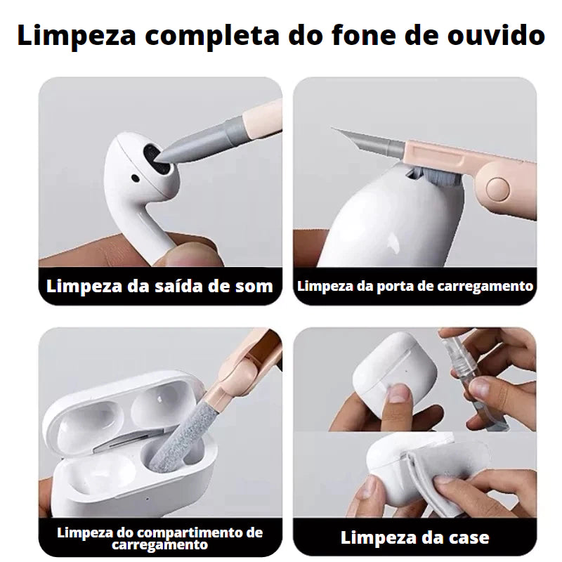 Kit de higienização 7 em 1 para Eletrônicos - Acabe com a agonia da sujeira
